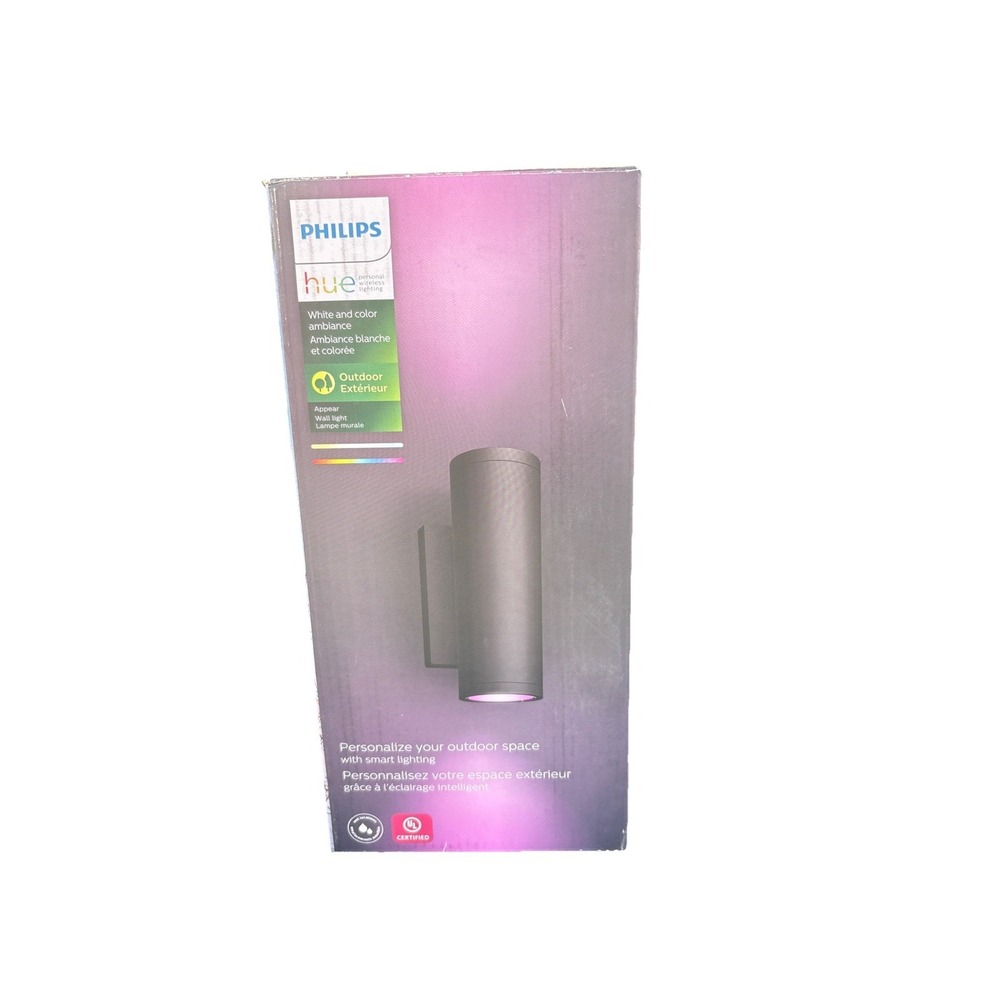Philips Hue White & Color Ambiance Appear Wall Lantern - Black